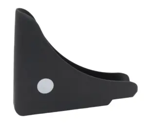 Угловой подпятник пластиковый для круглых и овальных труб с d 20мм, черный