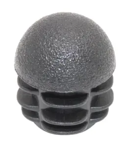 Заглушка пластиковая для труб Ø20 мм, стенка трубы 0,5-2,5 мм, сферическая шляпка, черная