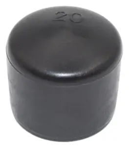 Заглушка пластиковая для труб Ø20 мм, наружная, черная