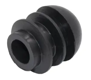 Заглушка пластиковая для труб Ø20 мм, сферическая с ребрами, черная