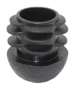 Заглушка пластиковая для труб Ø20 мм, стенка трубы 0,5-2,5 мм, сферическая шляпка, черная