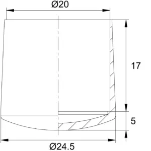 Заглушка пластиковая для труб Ø20 мм, наружная, черная