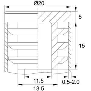 Заглушка пластиковая для труб Ø20 мм, стенка трубы 0,5-2,5 мм, практичная, черная