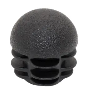 Заглушка для труб Ø22 мм, стенка трубы 0.5-3.0 мм, сферическая шляпка, черная