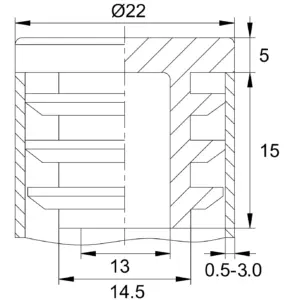 Заглушка для труб Ø22 мм, стенка трубы 0.5-3.0 мм, практичная, черная