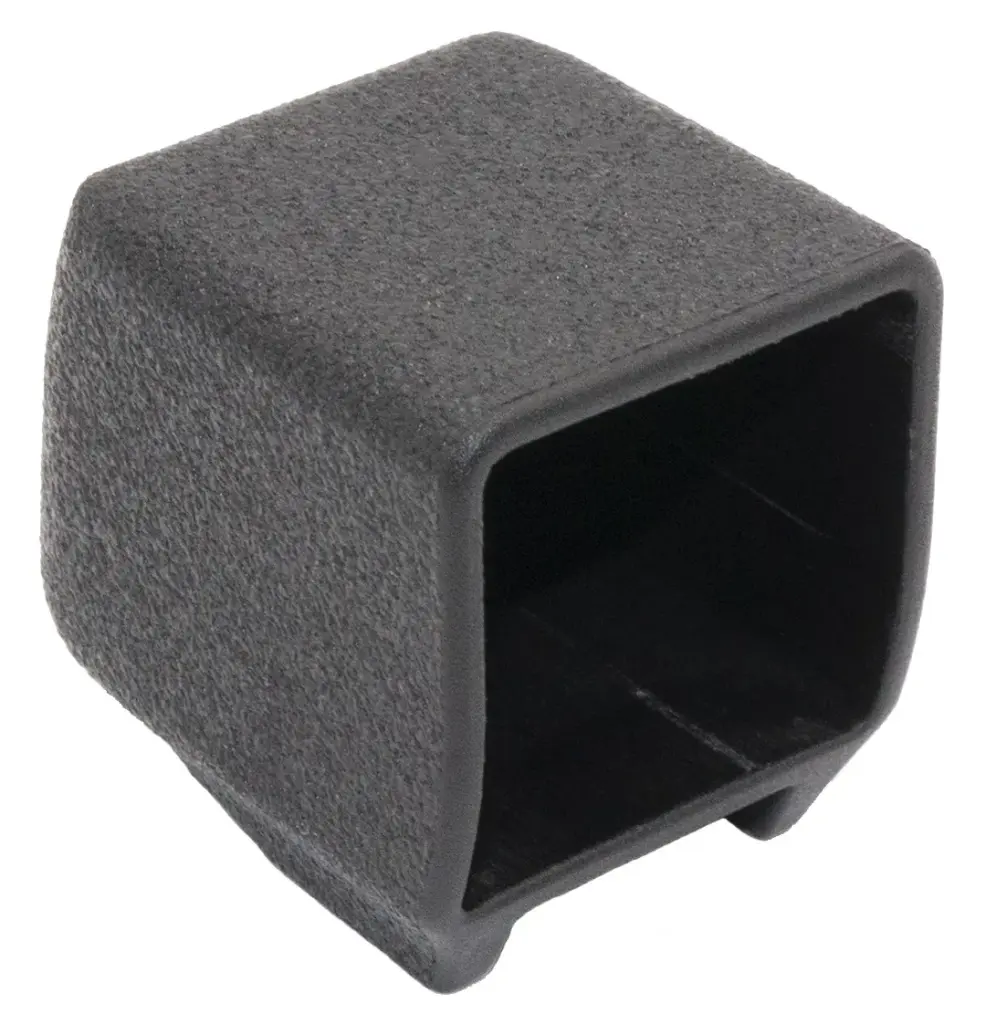 Опора наконечник пластиковая эстетичная, наружная, труба 25х25, черная