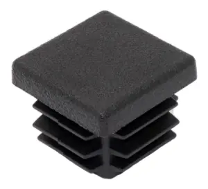 Заглушка квадратная для труб 25х25 мм, черная