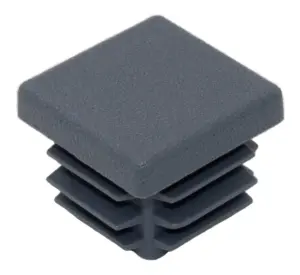 Заглушка квадратная для труб 25х25 мм, черная