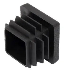 Заглушка квадратная для труб 25х25 мм, черная