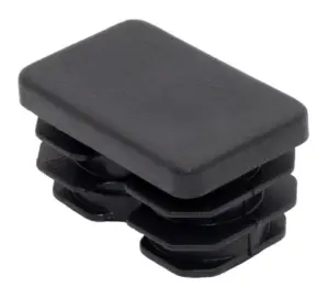 Заглушка пластиковая прямоугольная для труб 25х40, черная