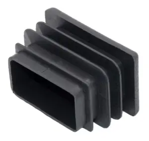 Заглушка пластиковая прямоугольная для труб 25х40, черная