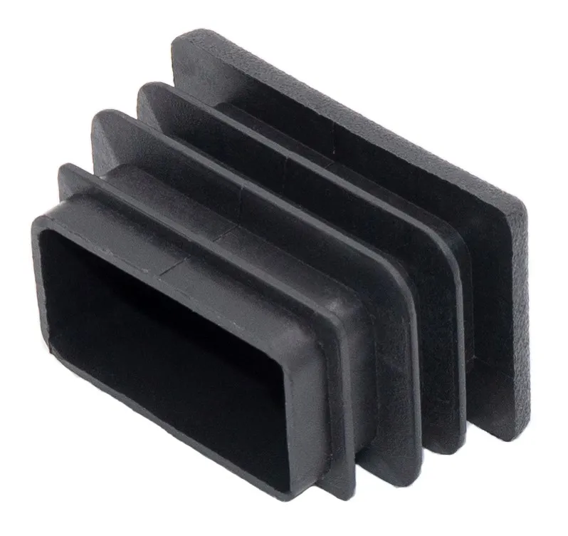 Заглушка пластиковая прямоугольная для труб 25х40, черная