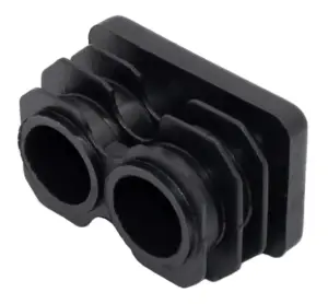 Заглушка пластиковая прямоугольная для труб 25х40, черная