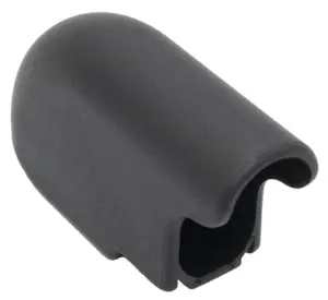 Опора наконечник эстетичный для труб овального сечения, вертикальный, 25х45мм, черный