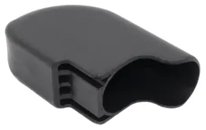 Опора наконечник эстетичный для труб овального сечения, вертикальный, 25х45мм, черный