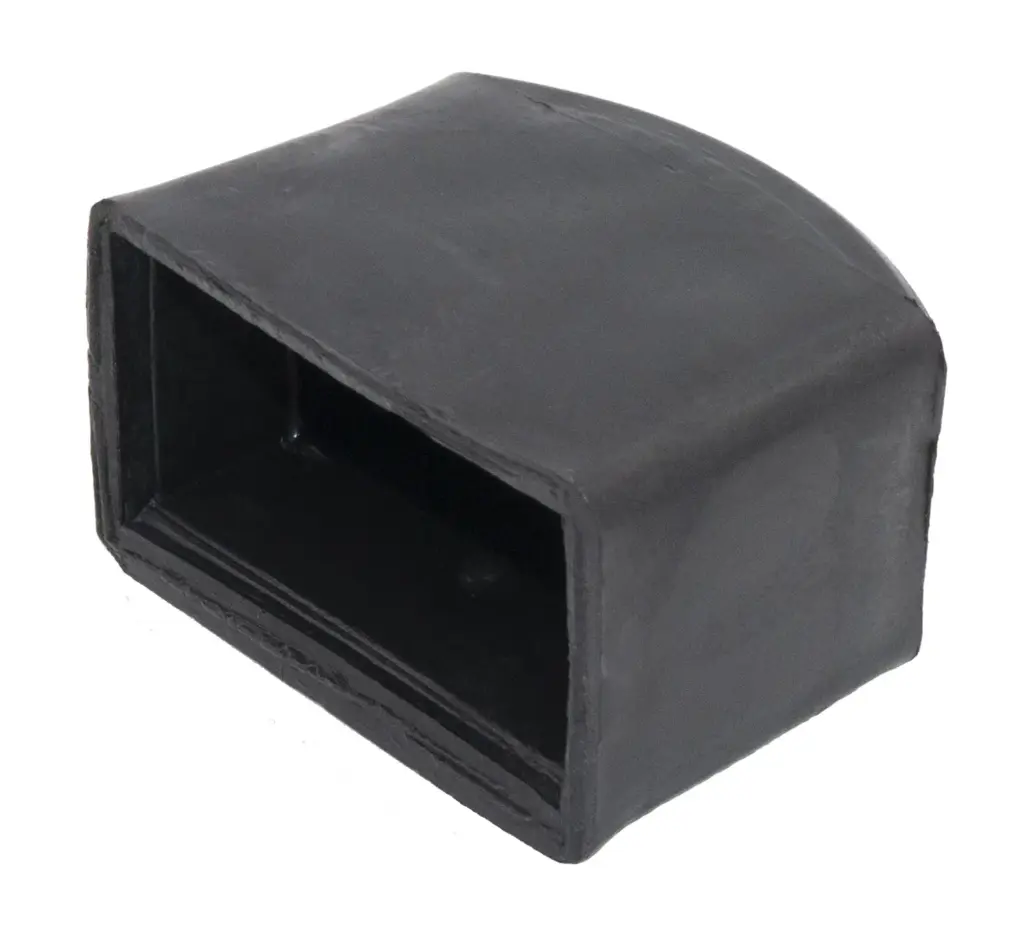 Заглушка пластиковая прямоугольная для труб 25х50 мм, наружная, черная