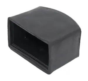 Заглушка пластиковая прямоугольная для труб 25х50 мм, наружная, черная