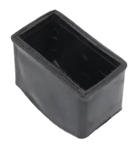 Заглушка пластиковая прямоугольная для труб 25х50 мм, наружная, черная