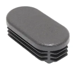 Заглушка пластиковая овальная 25х50, практичная, черный