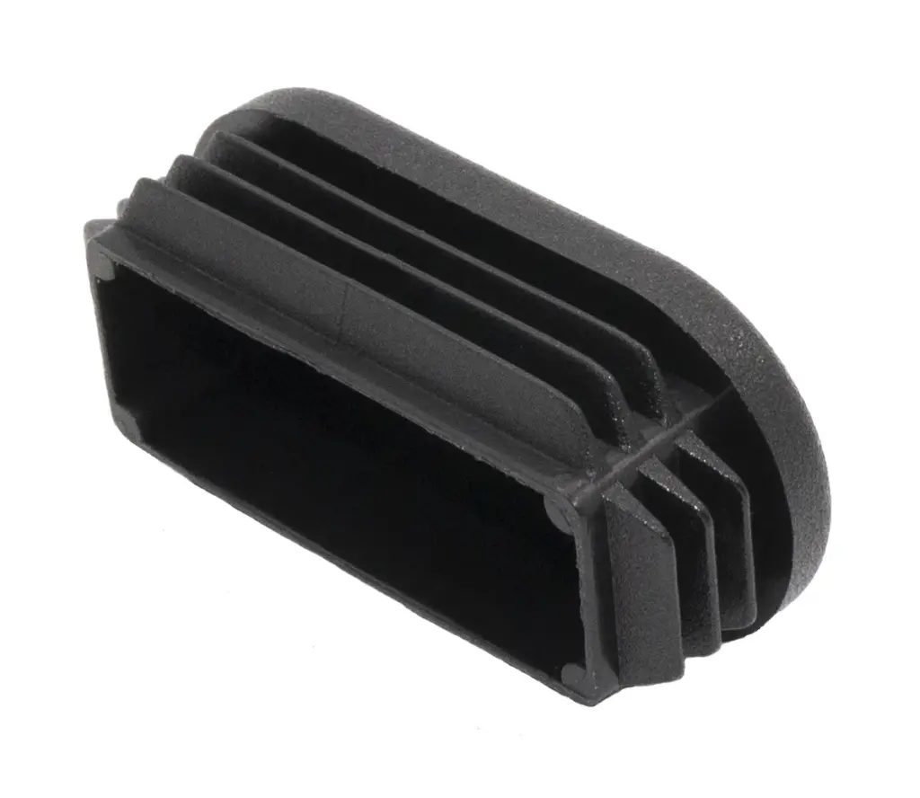 Заглушка пластиковая овальная 25х50, практичная, черный