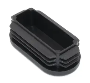 Заглушка пластиковая овальная 25х50, практичная, черный