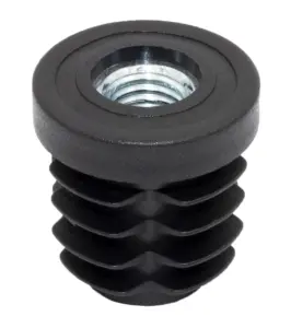 Заглушка круглая с резьбой d28мм ЗР 28М10 черная