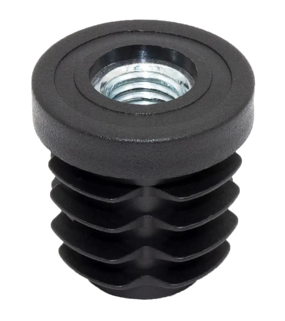 Заглушка круглая с резьбой d28мм,ЗР 28М8 черная