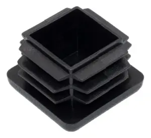 Заглушка квадратная для труб 30х30 мм, черная