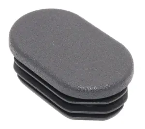 Заглушка пластиковая овальная 30х50, практичная, стенка трубы 0,8-2,5 мм, черный