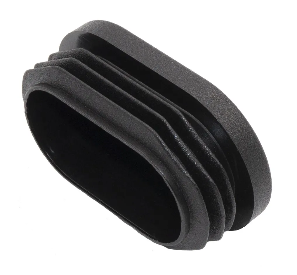 Заглушка пластиковая овальная 30х50, практичная, черная