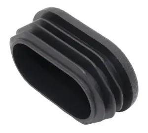 Заглушка пластиковая овальная 30х50, практичная, стенка трубы 0,8-2,5 мм, черный