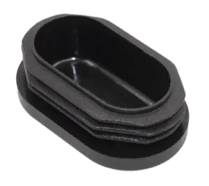 Заглушка пластиковая овальная 30х50, практичная, черная