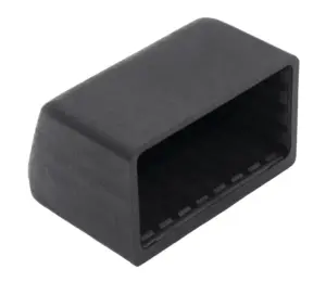 Опора наконечник пластиковая для труб прямогольного сечения 30х60, наружняя, черная