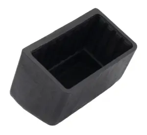 Опора наконечник пластиковая для труб прямогольного сечения 30х60, наружняя, черная