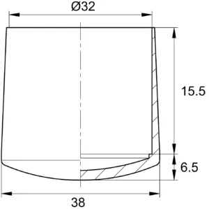 Заглушка круглая для труб Ø32 мм, наружная, черная