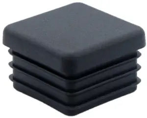 Заглушка квадратная для труб 35х35 мм, черная