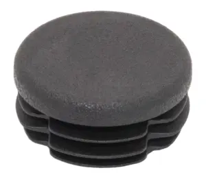 Заглушка круглая для труб Ø38 мм, стенка трубы 1.0-3.0 мм, практичная, черная