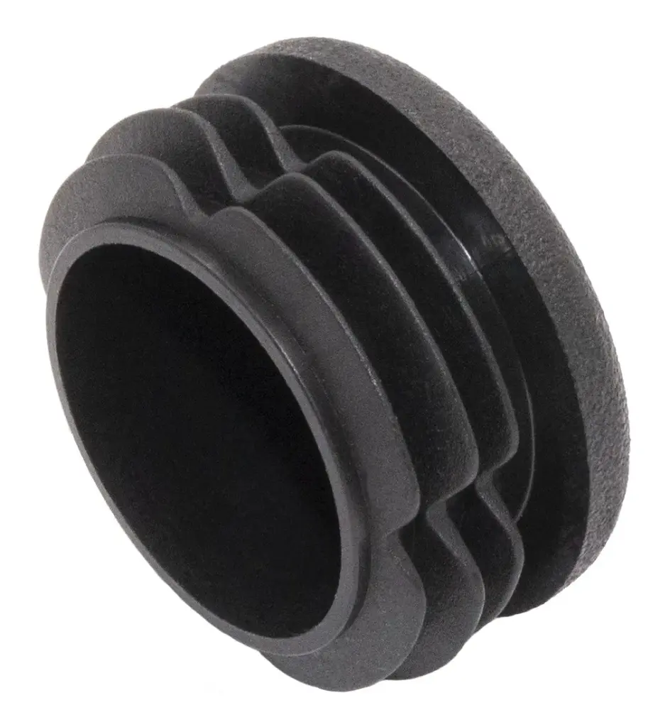 Заглушка круглая для труб Ø38 мм, стенка трубы 1.0-3.0 мм, практичная, черная