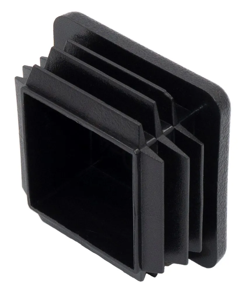 Заглушка квадратная для труб 40х40 мм, черная