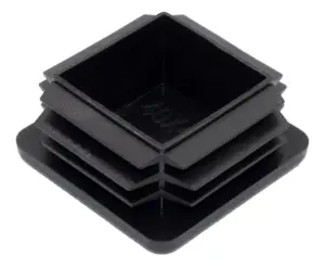 Заглушка квадратная для труб 40х40 мм, черная