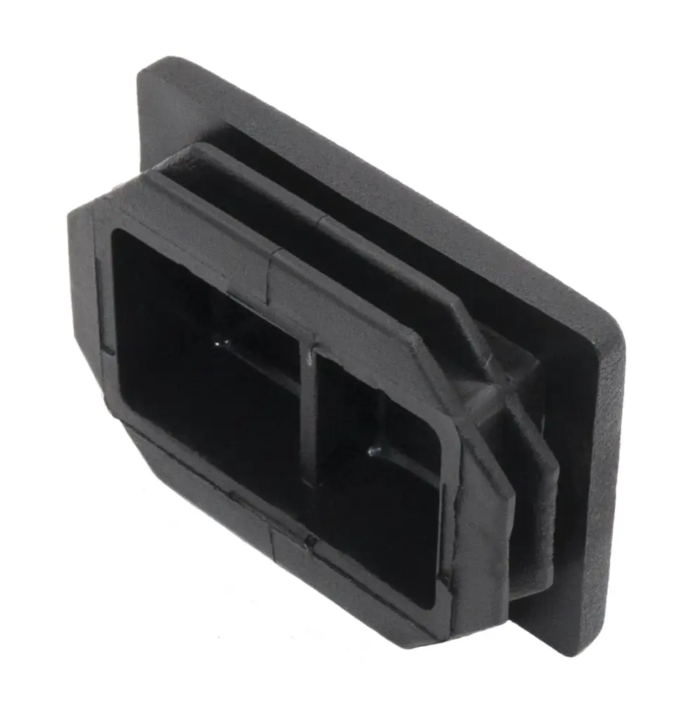 Заглушка пластиковая прямоугольная для труб 40х60, черная