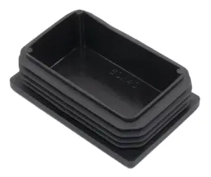 Заглушка пластиковая прямоугольная для труб, практичная, черная