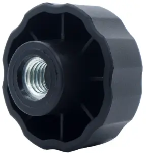 Барашек проходной 42мм,М6,черный