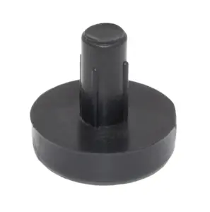 Подпятник круглый, основание d 15 мм, под отверстие d 5 мм, черный