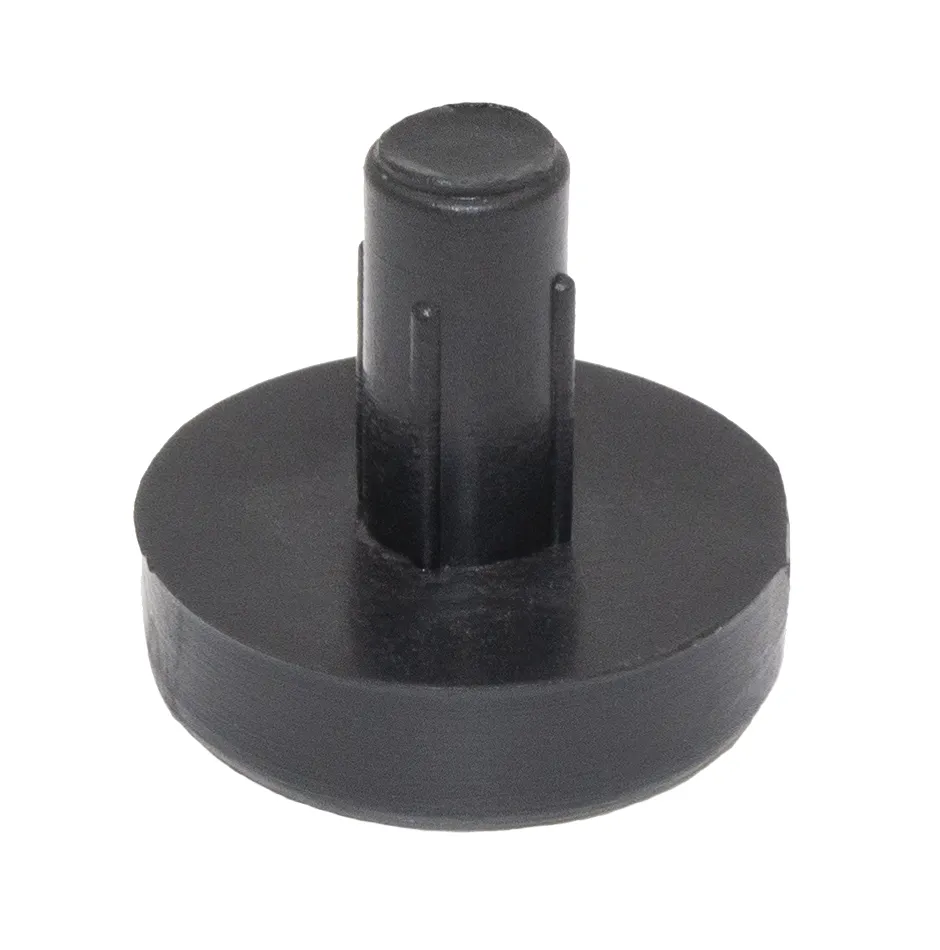 Подпятник круглый, основание d 15 мм, под отверстие d 5 мм, черный