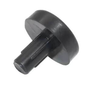 Подпятник круглый, основание d 15 мм, под отверстие d 5 мм, черный