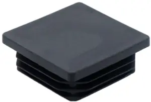 Заглушка квадратная для труб 60х60 мм, черная