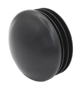 Заглушка круглая для труб Ø76 мм, полусферическая, черная