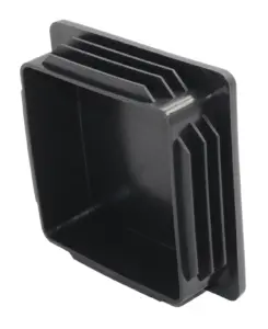 Заглушка квадратная для труб 80х80 мм, черная