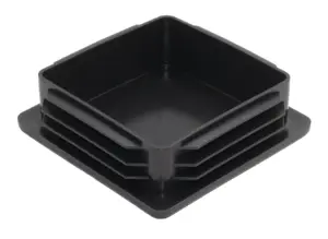 Заглушка квадратная для труб 80х80 мм, черная